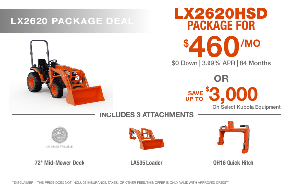 LX2620 Digital Tractor Package